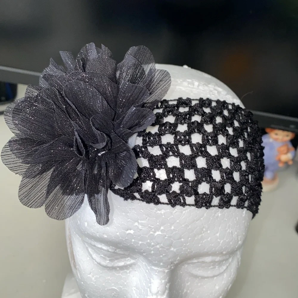 Flower lace headbands decorative hair accessories for babies